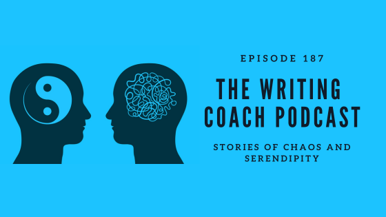 Logo for episode 187 of The Writing Coach Podcast.