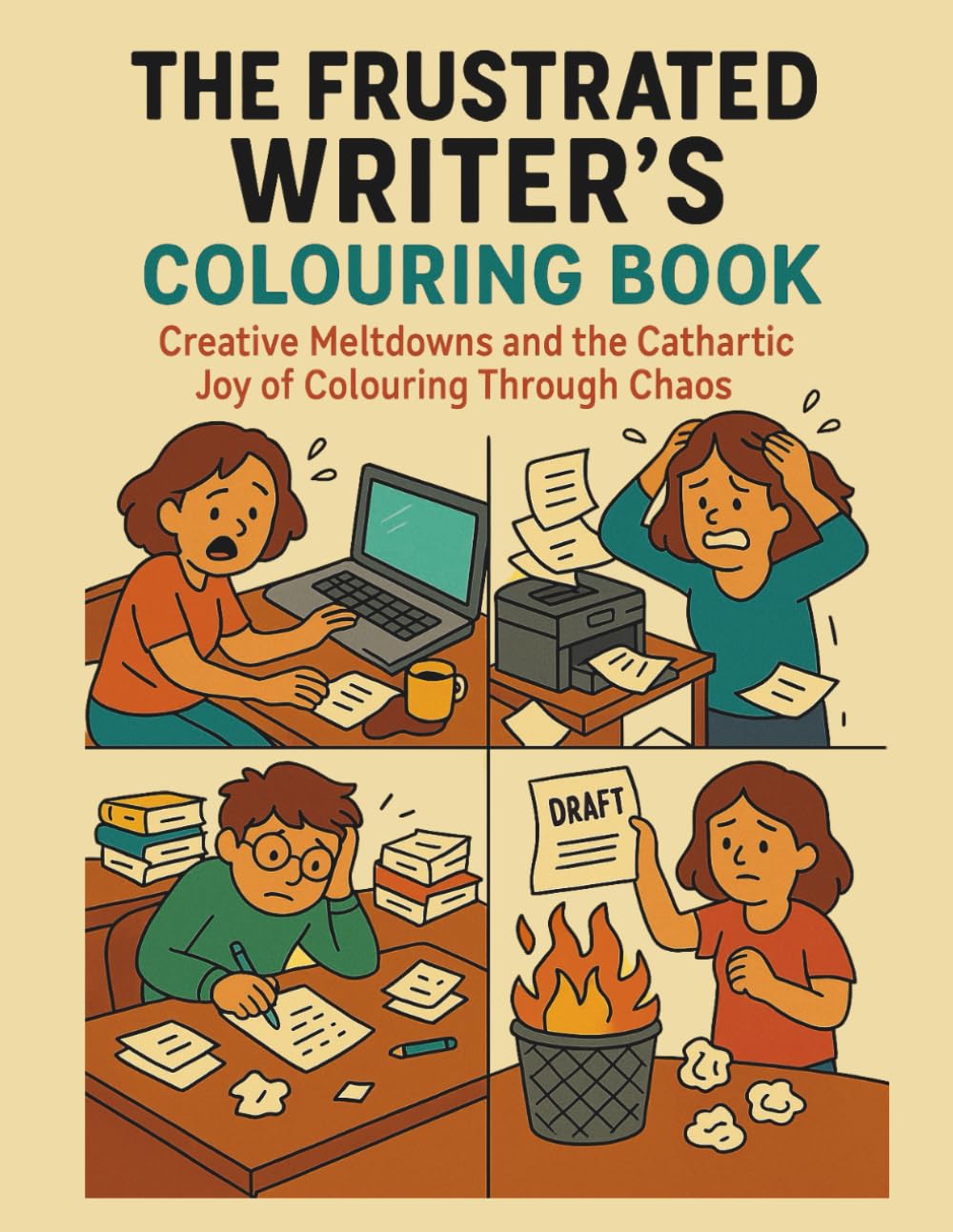 The Frustrated Writer's Colouring Book cover